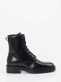 Gant – Schnürstiefelette aus Leder in Schwarz