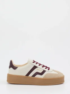 Gant – Sneaker aus Kalbleder in Cremeweiß
