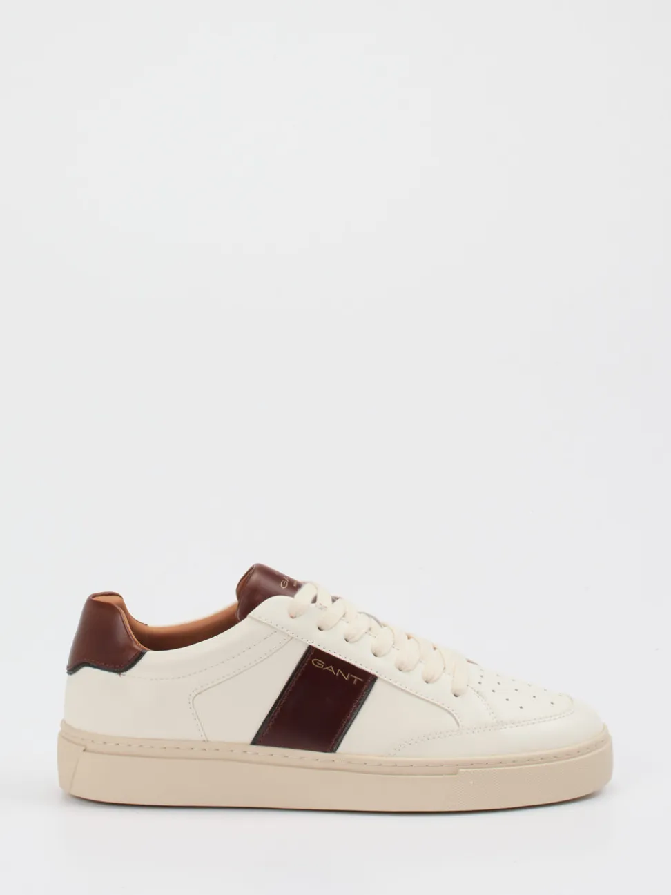 Gant – Sneaker aus Kalbleder in Cremeweiß