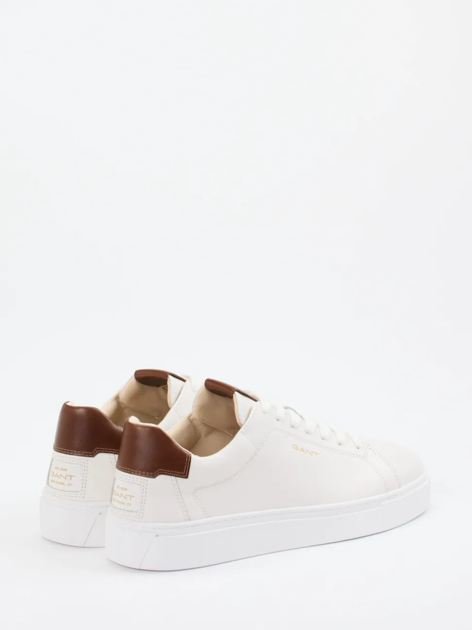 Gant – Sneaker aus Kalbleder in Offwhite