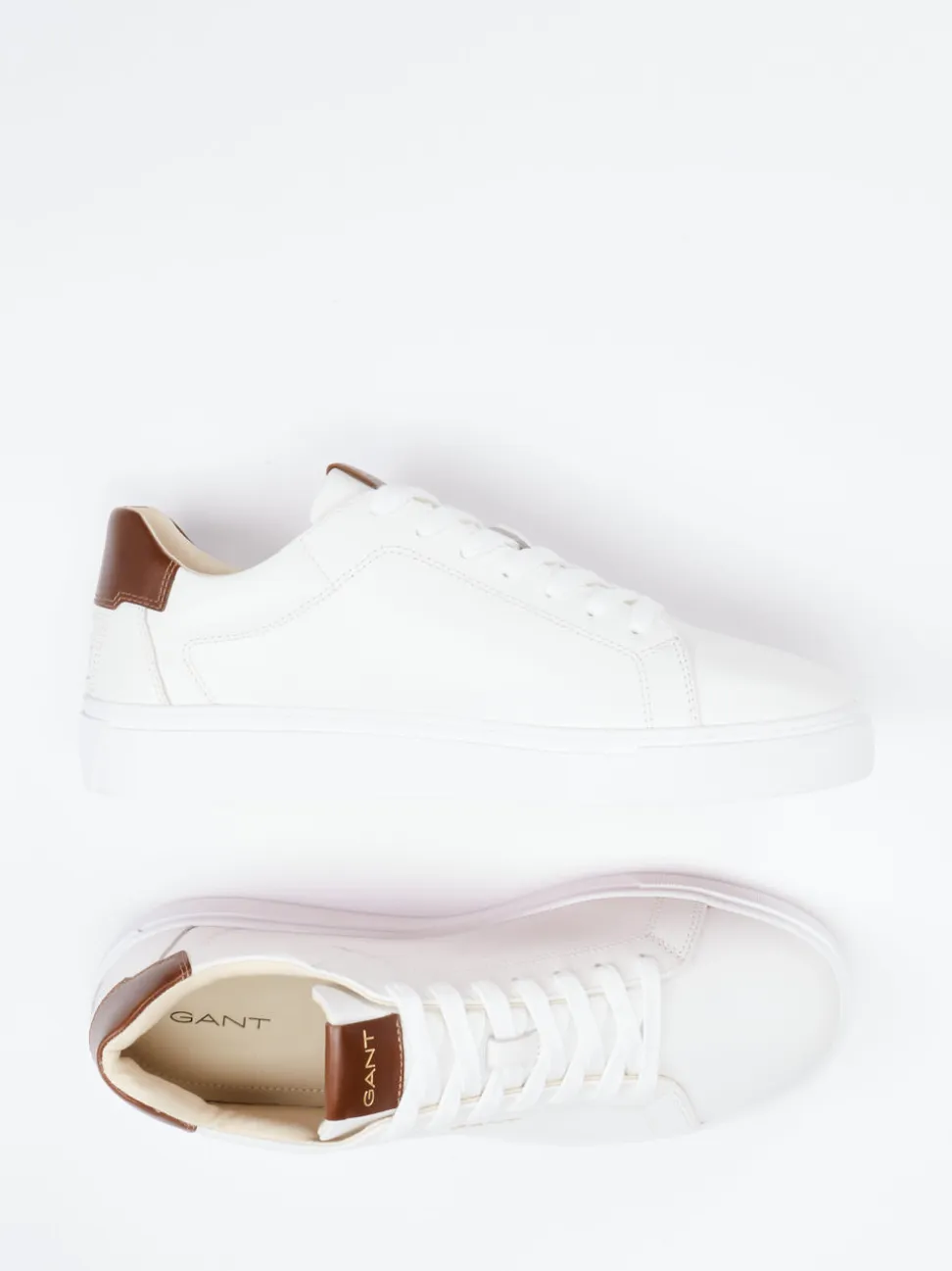 Gant – Sneaker aus Kalbleder in Offwhite