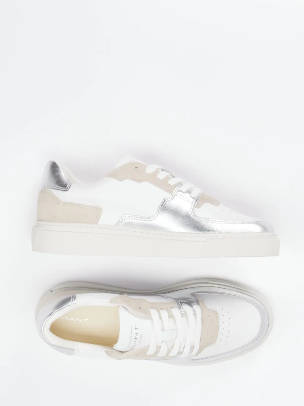 Gant – Sneaker aus Lammleder mit Metallic-Detail