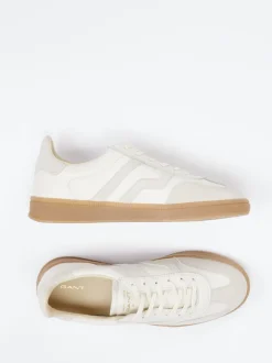 Gant – Sneaker aus Leder und Velours in Beige
