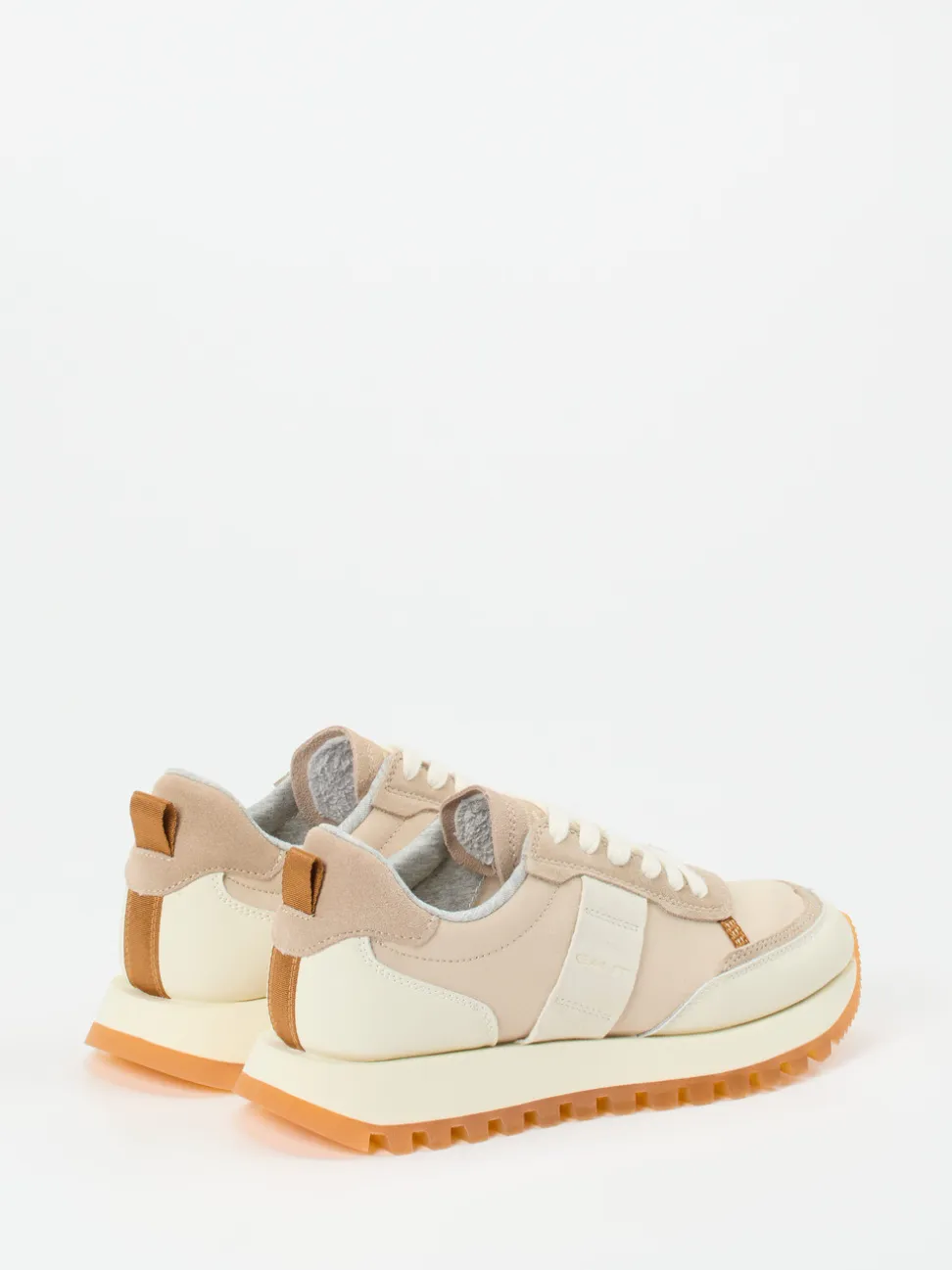 Gant – Sneaker aus Textil und Veloursleder Beige