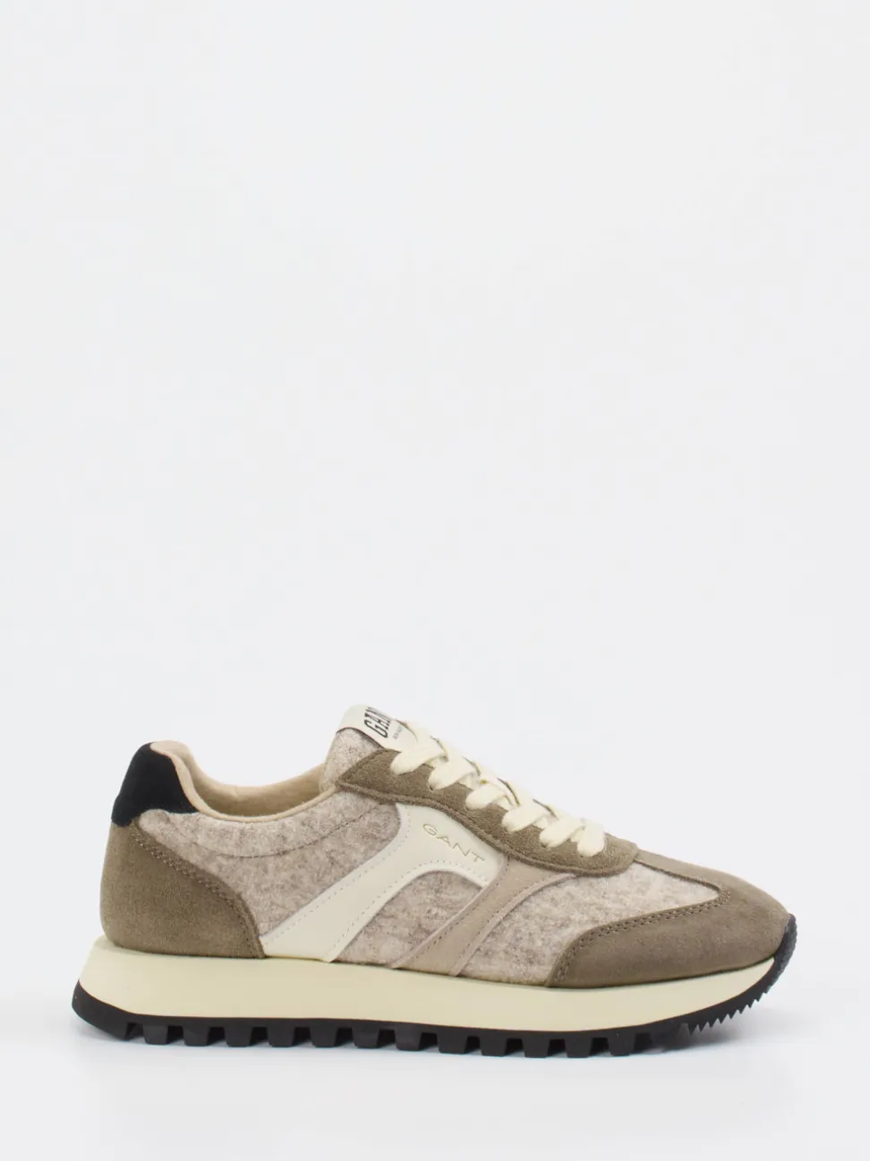Gant – Sneaker aus Veloursleder und Textil taupe
