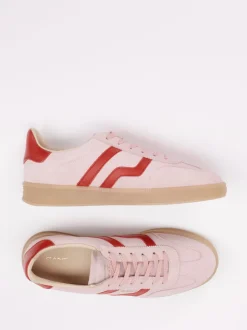 Gant – Sneaker aus Veloursleder in Rosé