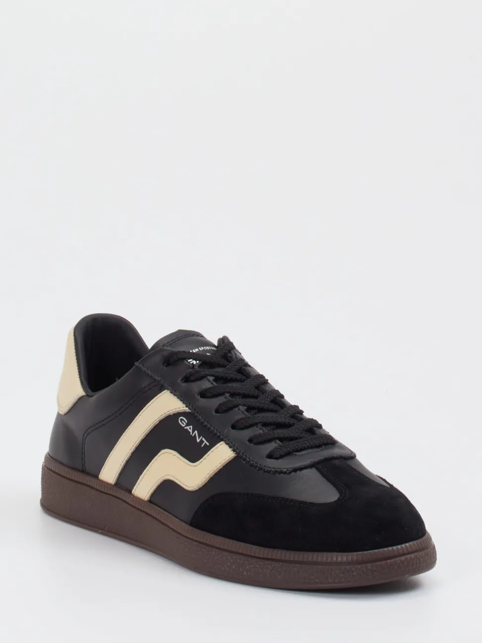 Gant – Sneaker aus Velours- und Glattleder Schwarz