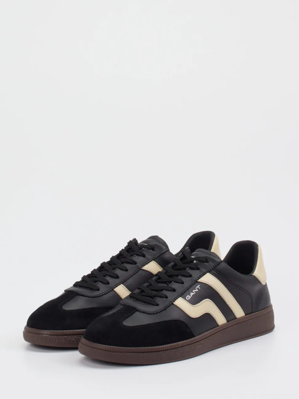 Gant – Sneaker aus Velours- und Glattleder Schwarz