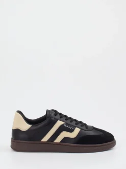 Gant – Sneaker aus Velours- und Glattleder Schwarz