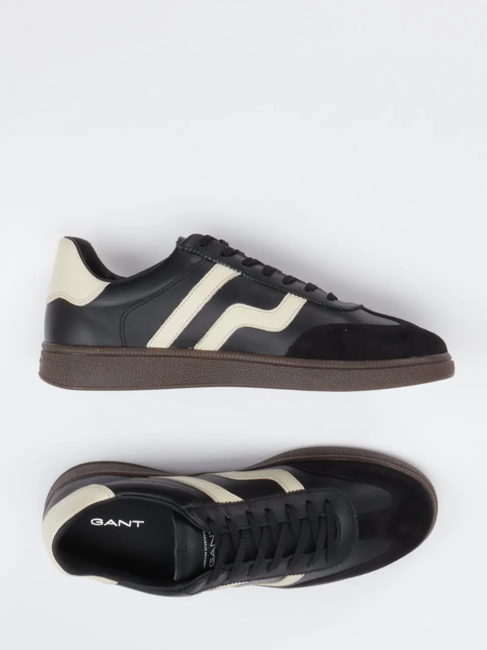 Gant – Sneaker aus Velours- und Glattleder Schwarz