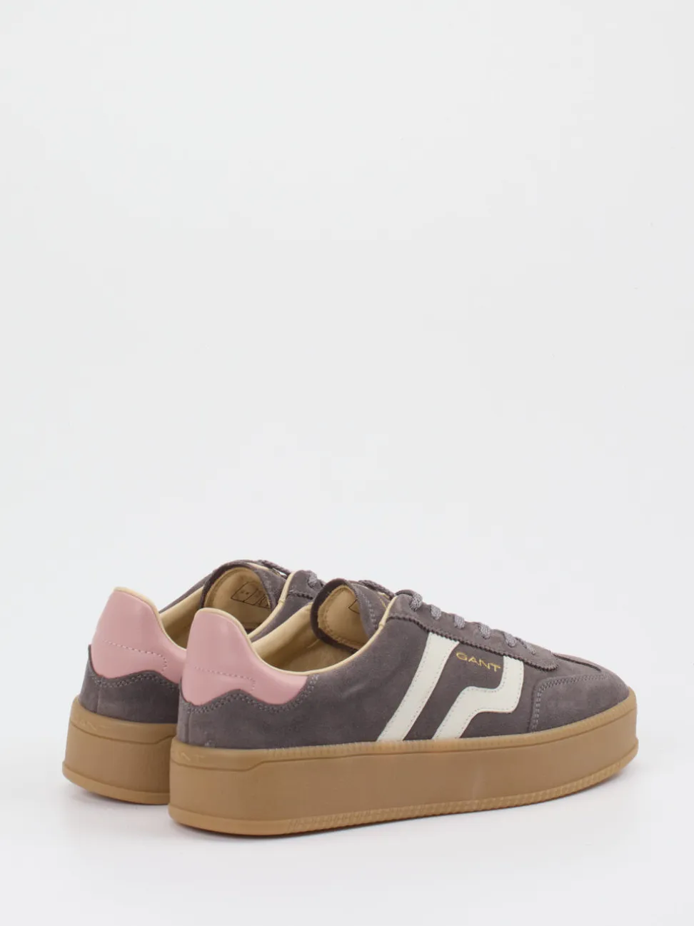 Gant – Sneaker aus Veloursleder in Schlammgrau