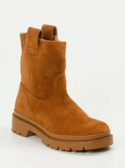 Gant – Stiefelette aus Veloursleder cognacfarben