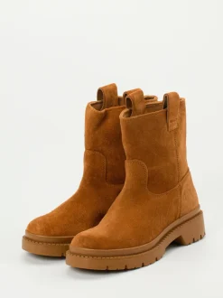 Gant – Stiefelette aus Veloursleder cognacfarben