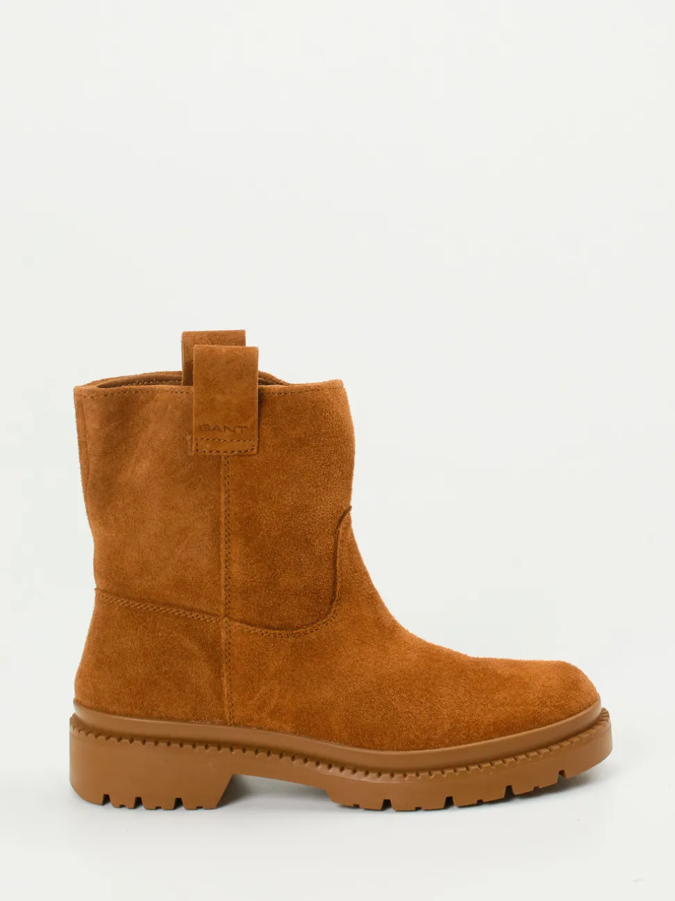 Gant – Stiefelette aus Veloursleder cognacfarben