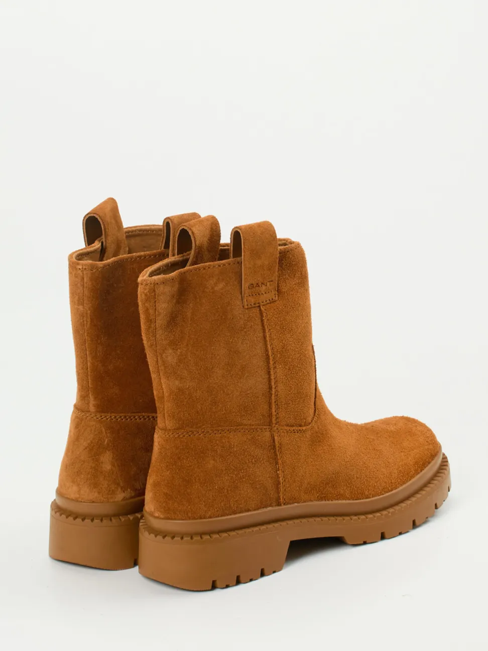 Gant – Stiefelette aus Veloursleder cognacfarben