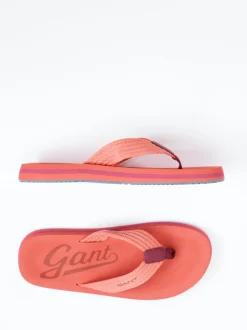 Gant – Zehentrenner aus Textil in Korallrot