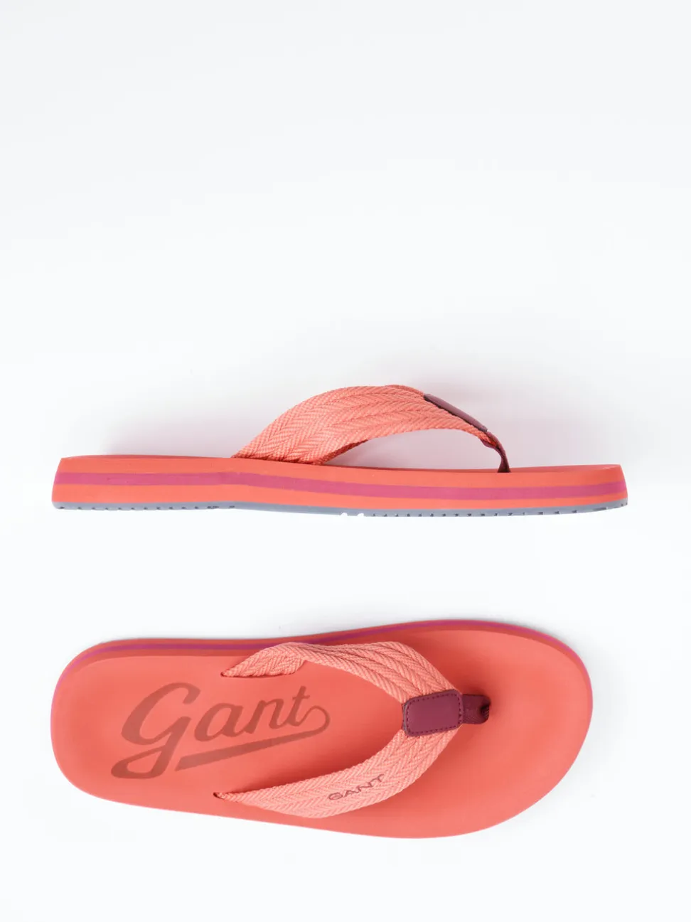 Gant – Zehentrenner aus Textil in Korallrot