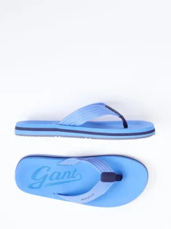 Gant – Zehentrenner aus Textil in Himmelblau