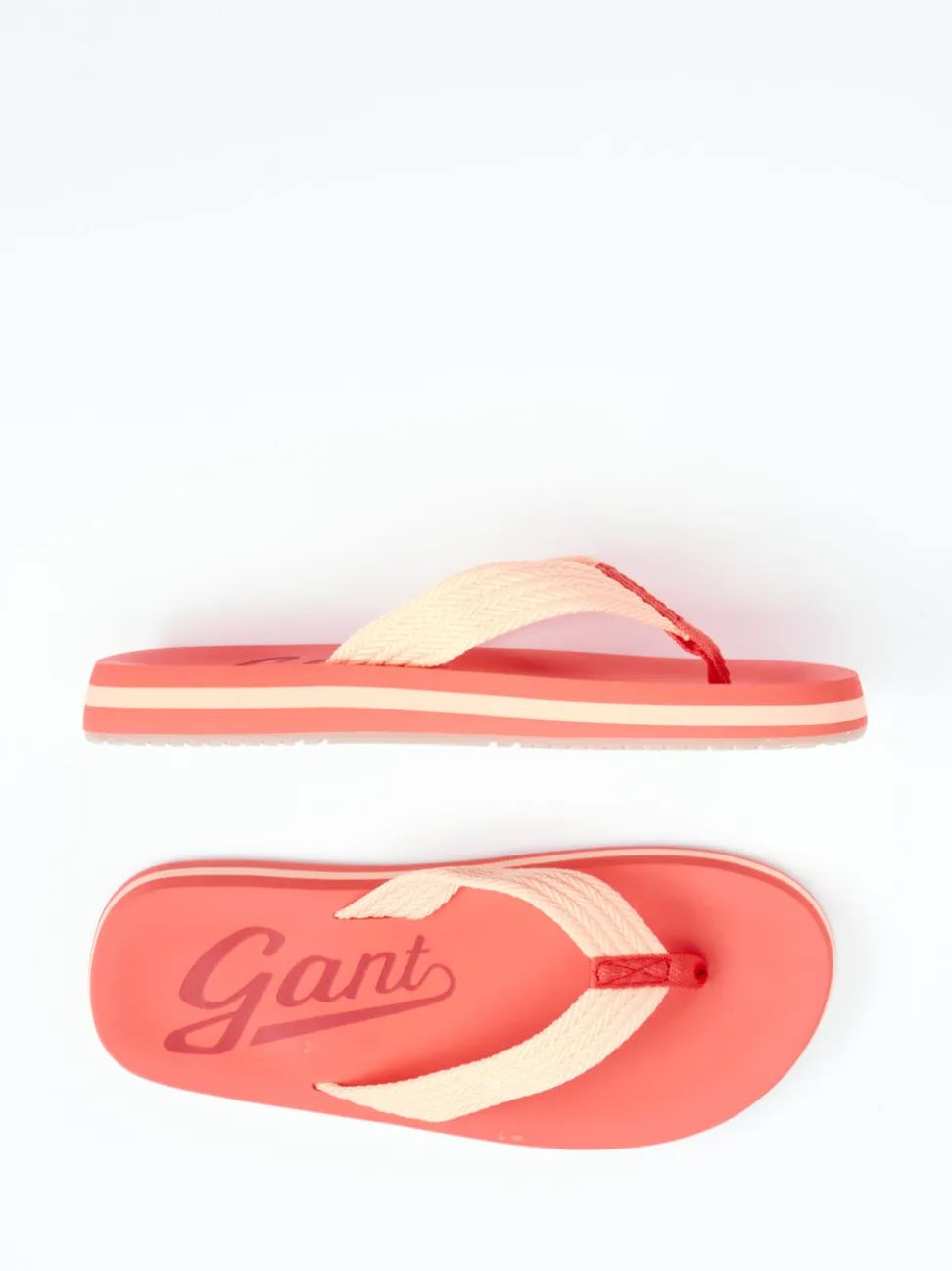 Gant – Zehentrenner aus Textil in Korallrot