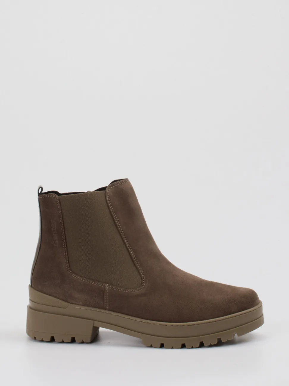Ganter – Chelsea Boots aus Veloursleder taupebraun