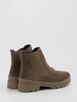 Ganter – Chelsea Boots aus Veloursleder taupebraun