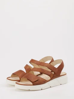 Ganter – Klettsandalen aus Kalbleder in Braun