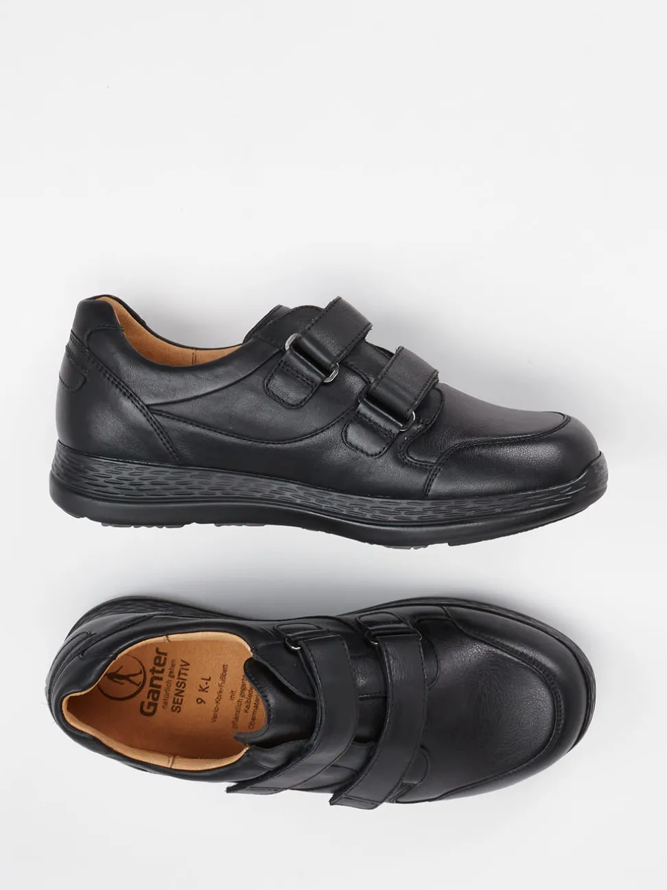 Ganter – Klettschuh aus Kalbleder schwarz