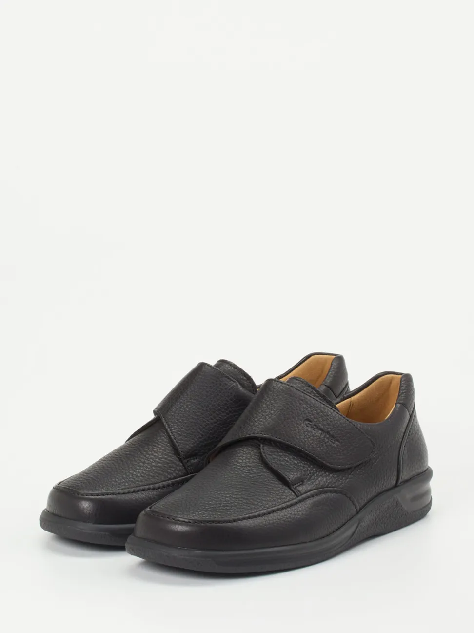 Ganter – Klettslipper aus Kalbleder Schwarz