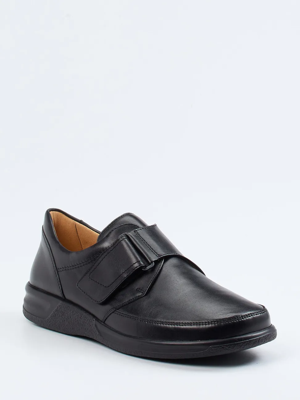 Ganter – Klettslipper aus Kalbleder schwarz