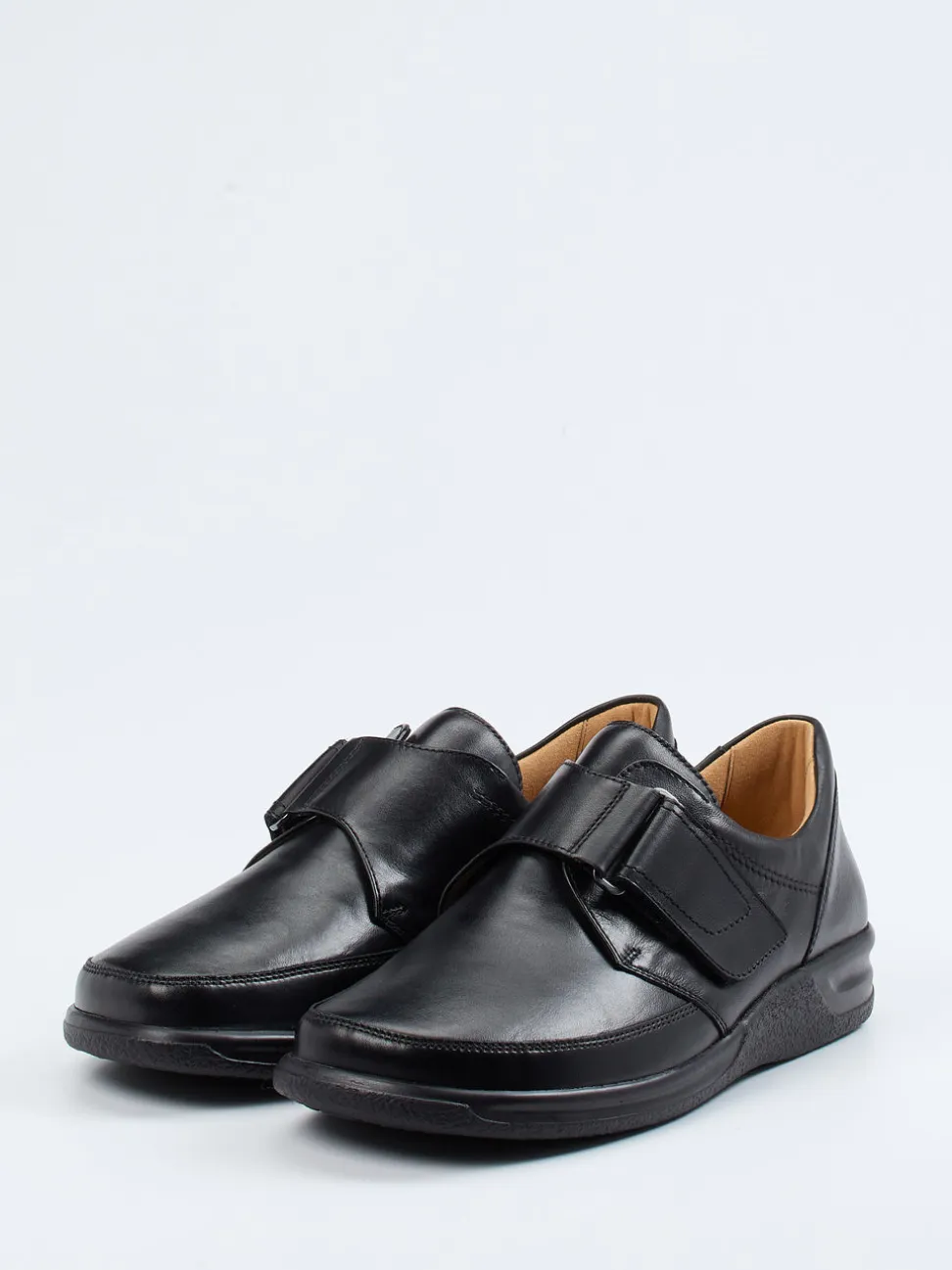 Ganter – Klettslipper aus Kalbleder schwarz