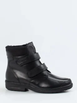 Ganter – Klettstiefelette aus Kalbleder Schwarz