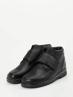 Ganter – Klettverschluss-Stiefelette aus Kalbleder schwarz