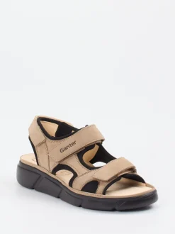 Ganter – Komfortsandale aus Nubukleder beige