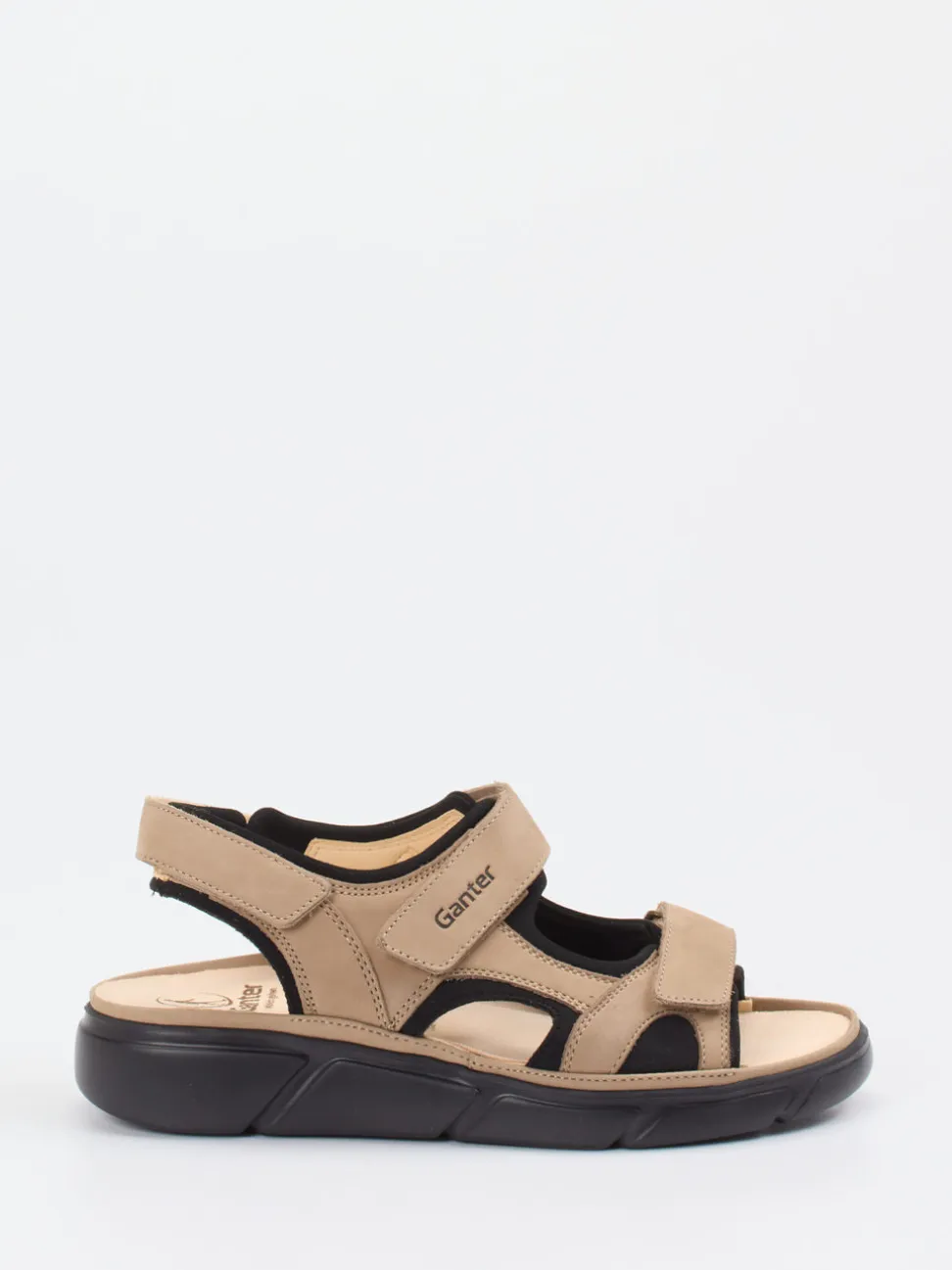 Ganter – Komfortsandale aus Nubukleder beige
