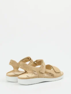Ganter – Komfortsandale aus Veloursleder beige