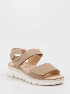 Ganter – Komfortsandale aus Nubukleder Beige