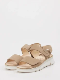 Ganter – Komfortsandale aus Nubukleder Beige