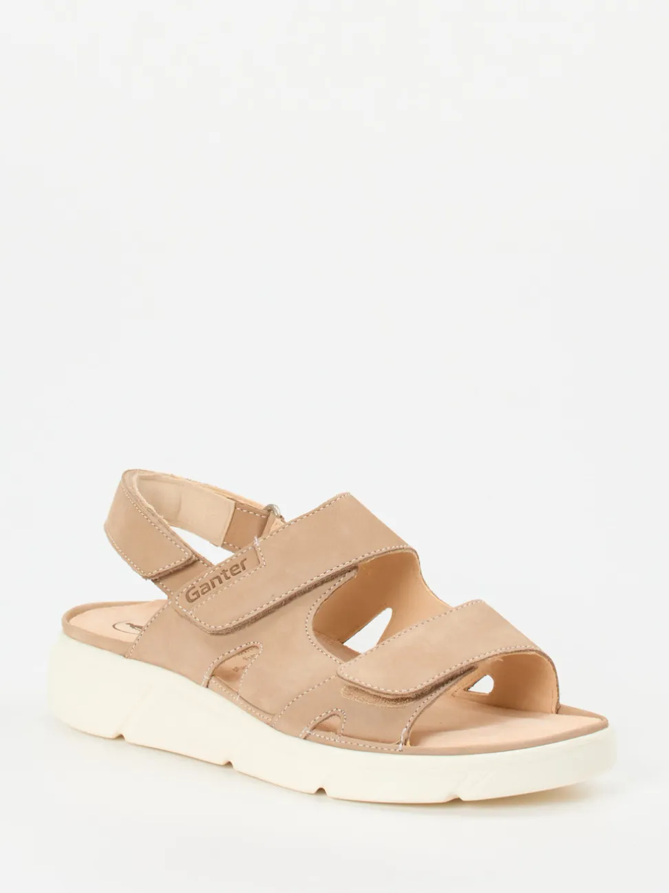 Ganter – Komfortsandale aus Nubukleder beige