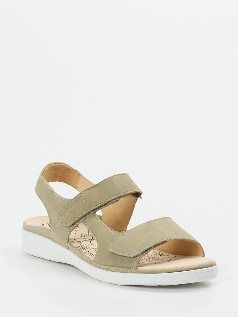 Ganter – Komfortsandalen aus Veloursleder sandbeige