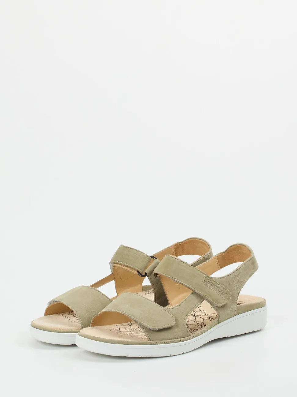 Ganter – Komfortsandalen aus Veloursleder sandbeige