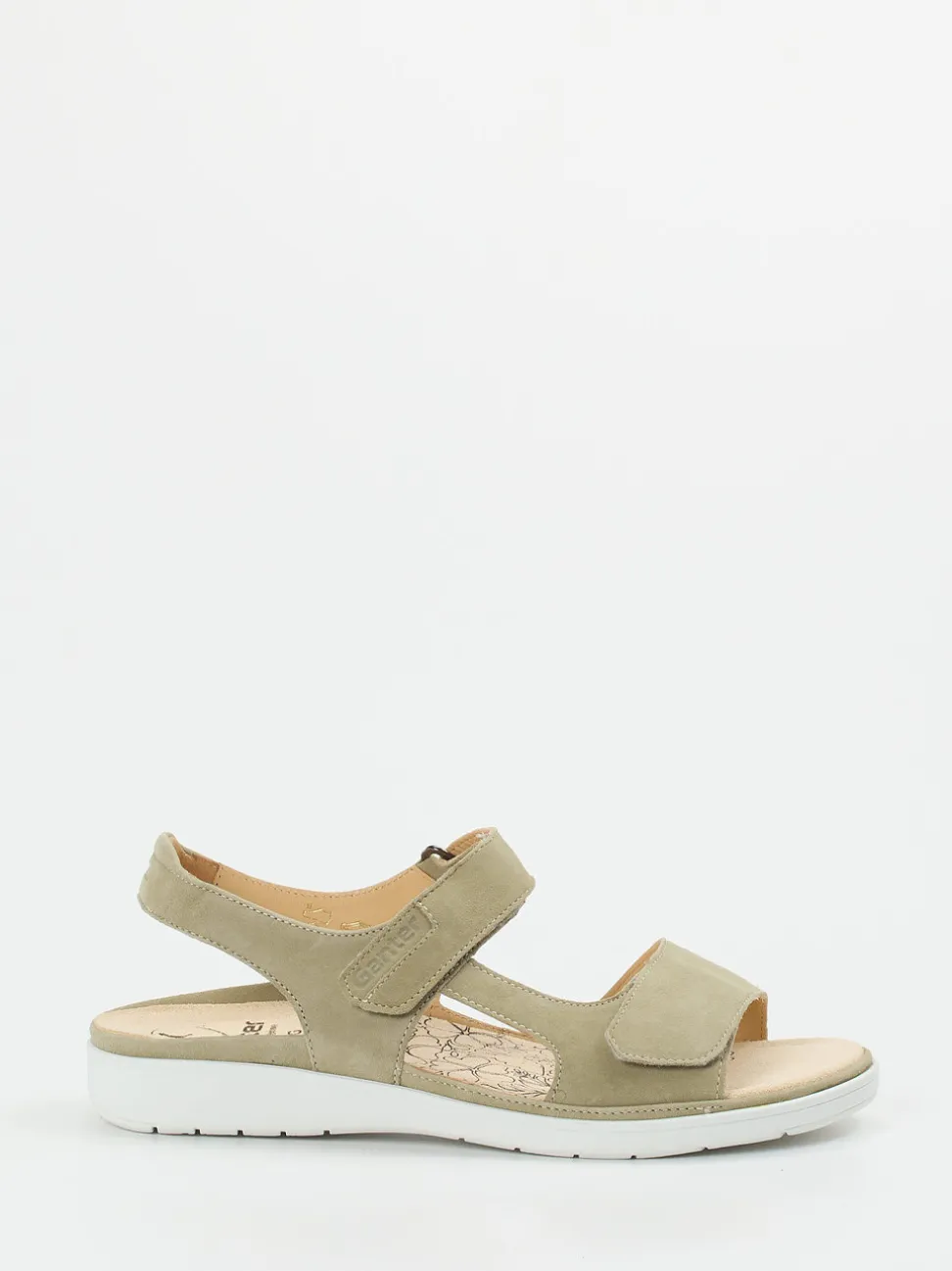 Ganter – Komfortsandalen aus Veloursleder sandbeige