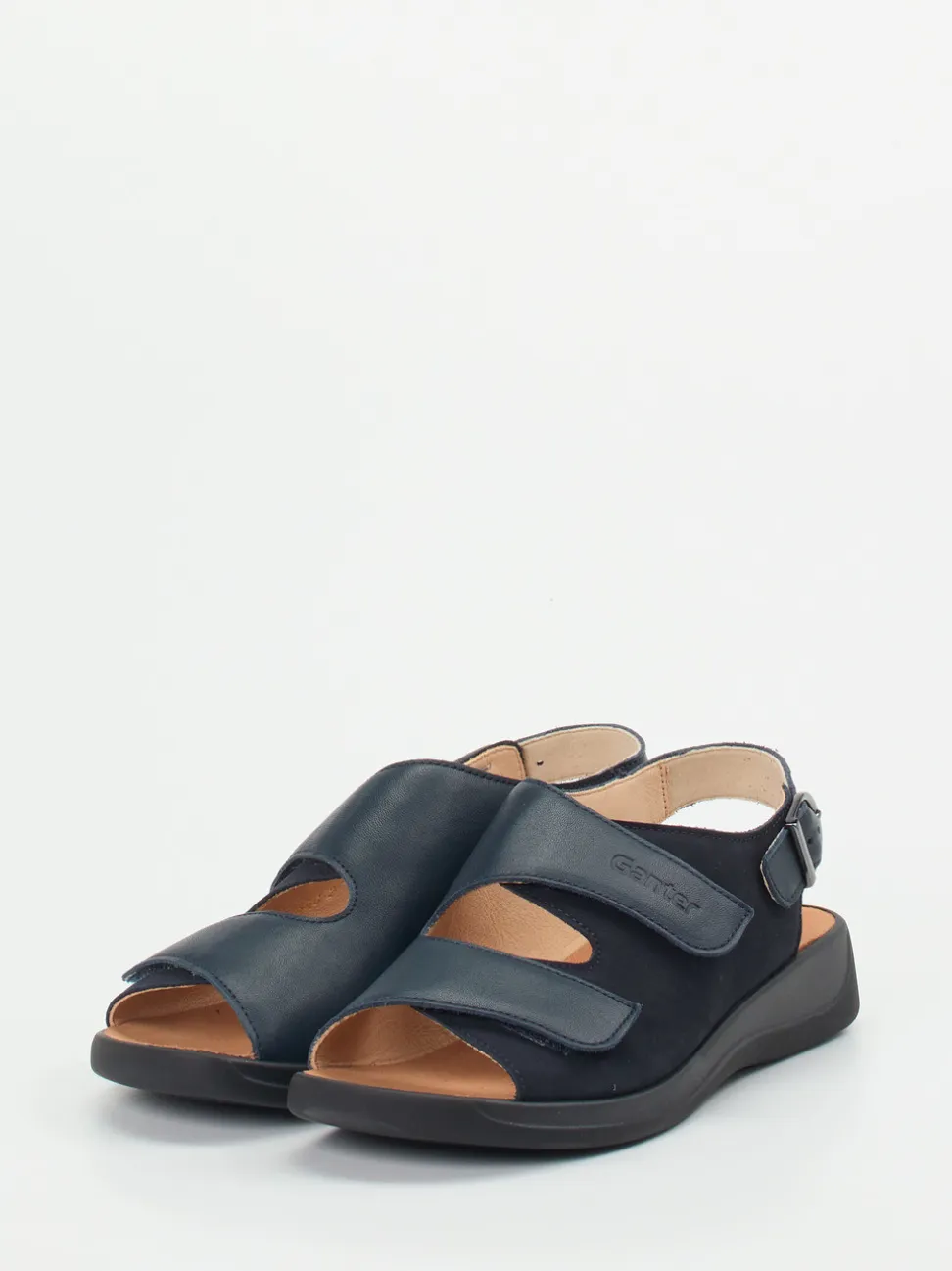 Ganter – Komfort-Sandalen aus Kalbleder Dunkelblau