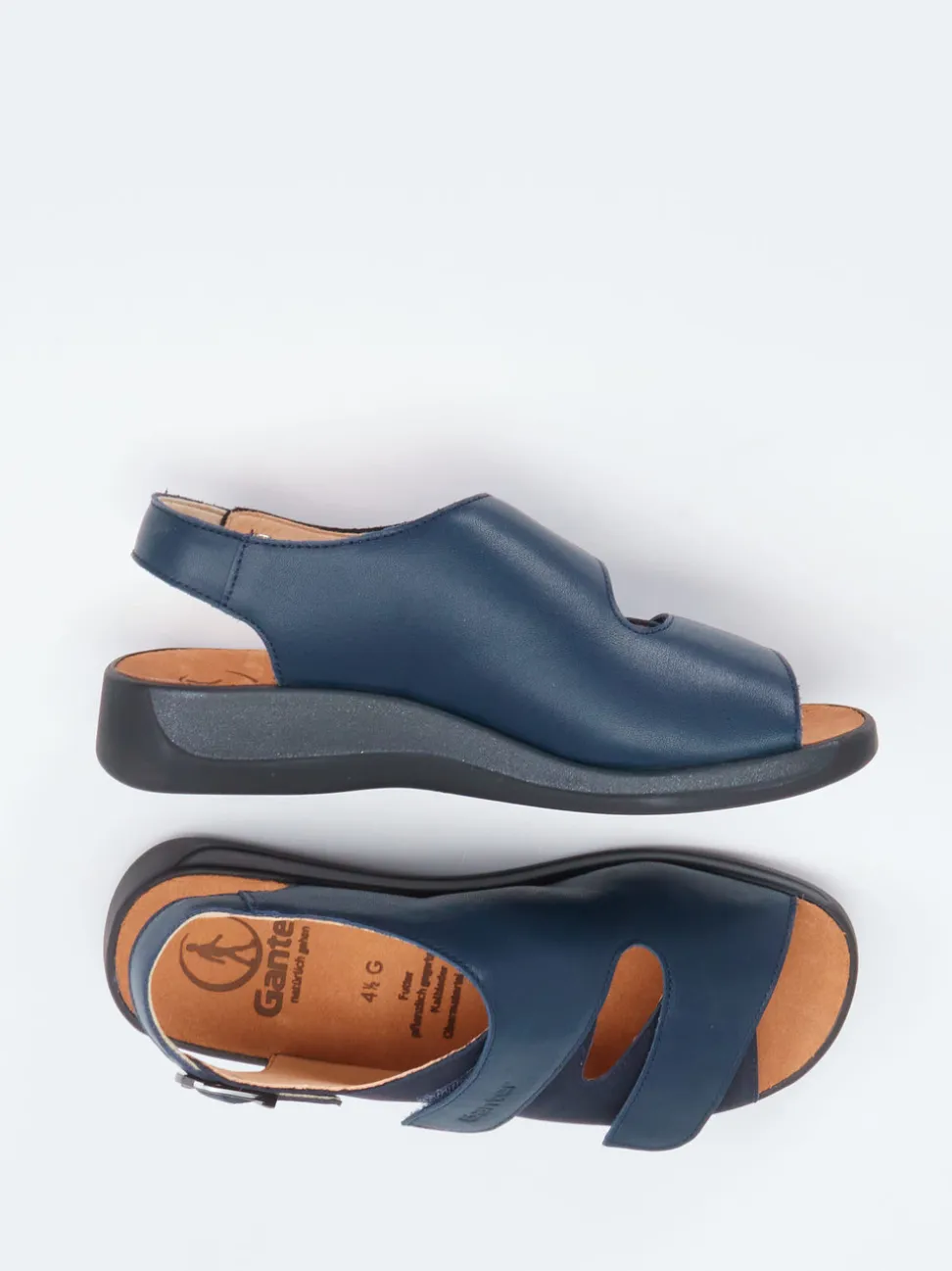 Ganter – Komfort-Sandalen aus Kalbleder Dunkelblau