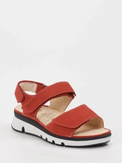 Ganter – Komfortsandalen aus Nubukleder ziegelrot