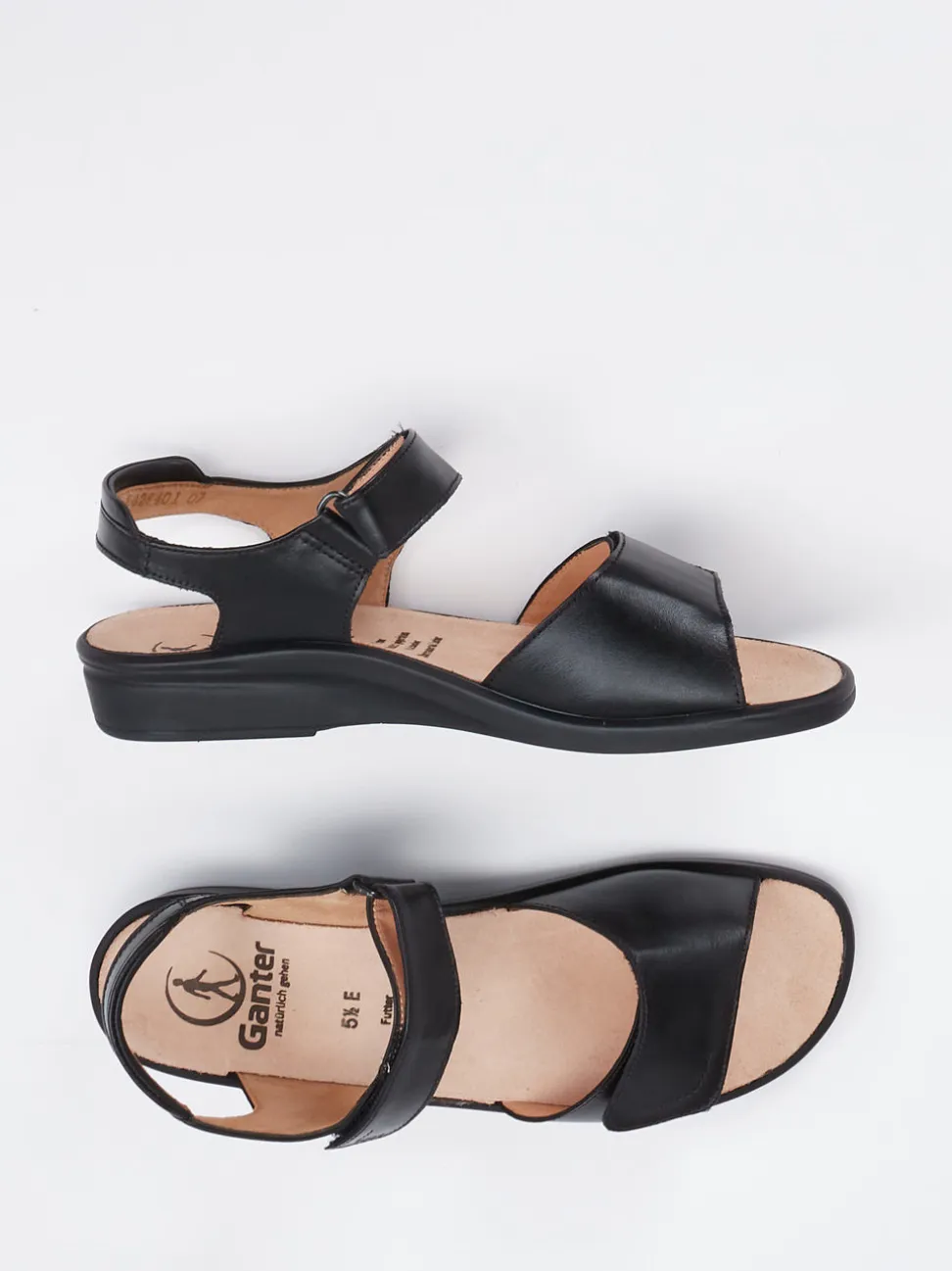 Ganter – Komfortsandalen aus Kalbleder Schwarz