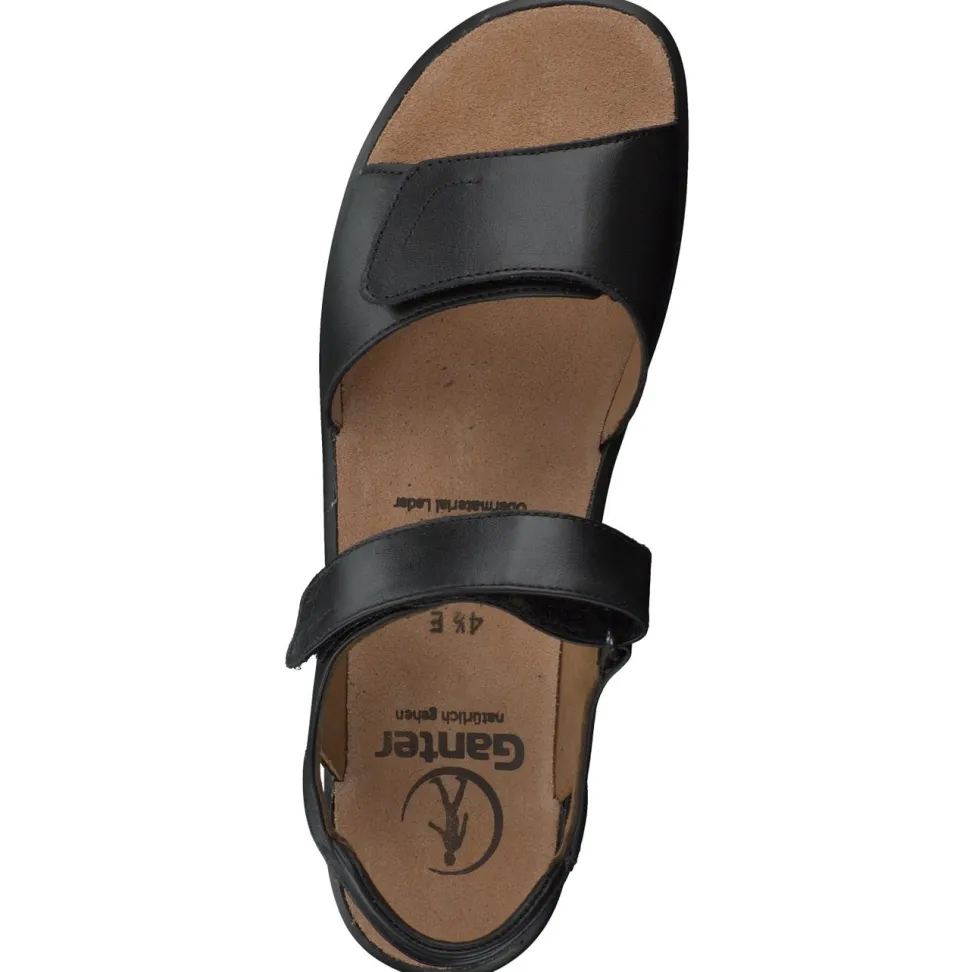 Ganter – Komfortsandalen aus Kalbleder Schwarz