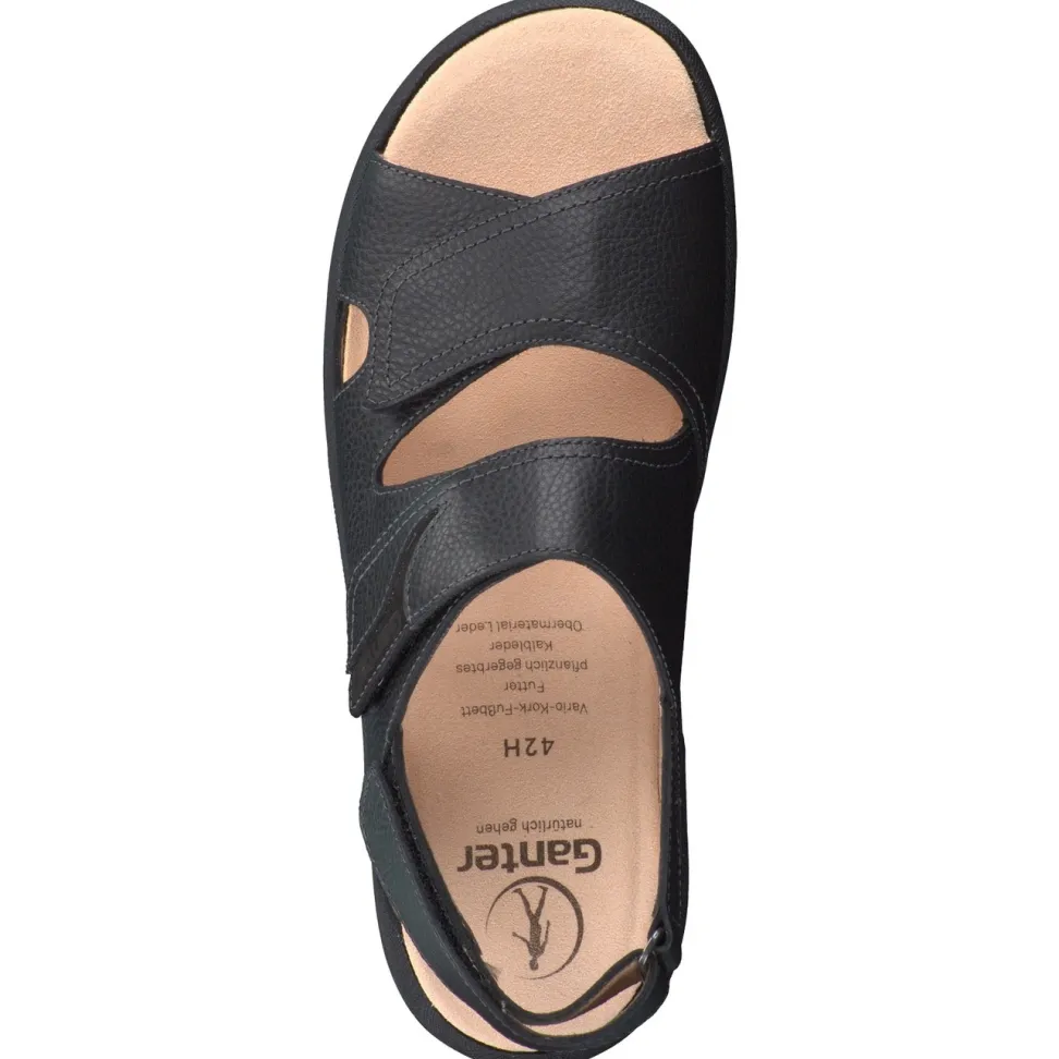 Ganter – Komfortsandalen aus Kalbleder schwarz