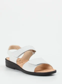 Ganter – Komfortsandalen aus Kalbleder weiß
