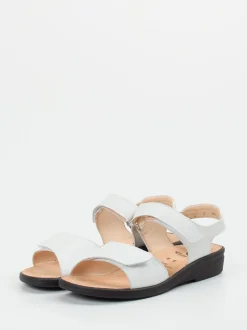 Ganter – Komfortsandalen aus Kalbleder weiß