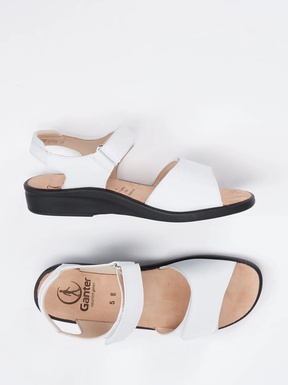 Ganter – Komfortsandalen aus Kalbleder weiß